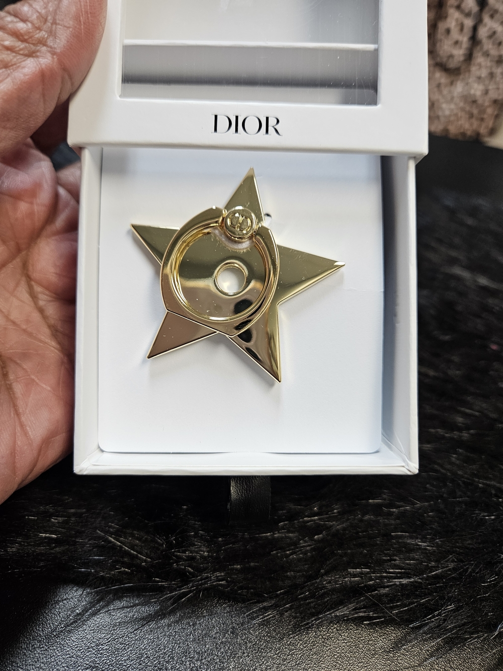 Dior Gold Star Phone Ring Holder